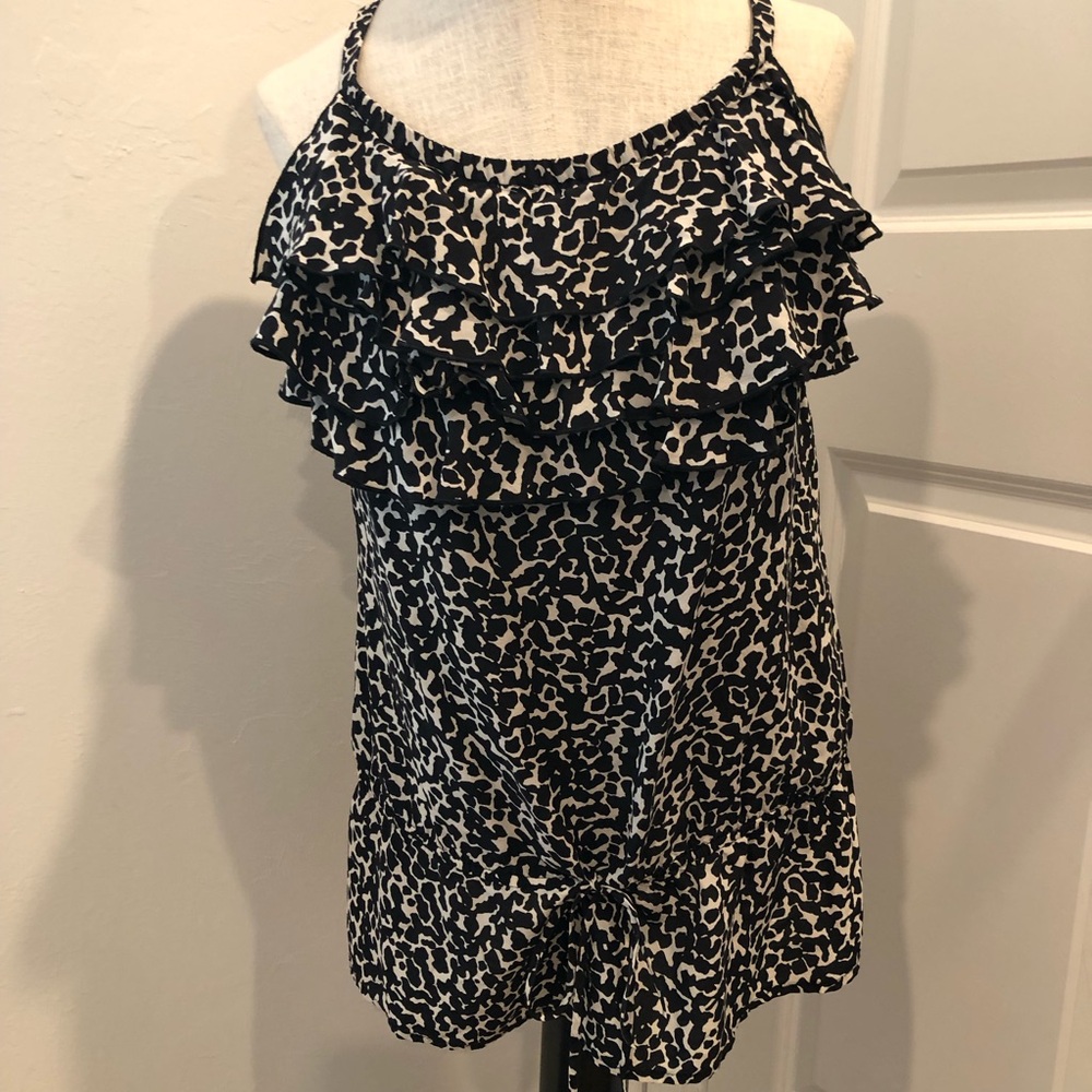 Karen Kane Silk Animal Print Top